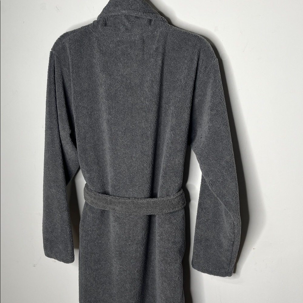 MDRNST Terrycloth Heavy Bath Robe Size Medium side pockets Deep Grey - Picture 5 of 6